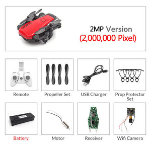 Foldable Mini Drone With RC Quadrocopter With Camera HD Quad-Counter With High Hold RC Helicopter VS E61 HS210 E511S S9HW E016H