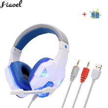 Load image into Gallery viewer, Gaming Headset And 3.5mm Computer Headset Headphone with Microphone  LED Light  Stereo Earphone Game Headsets For PC Dota 2