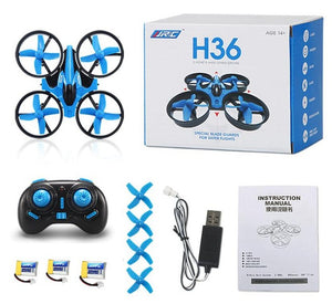 3 Batteries Mini Drone Rc Quadcopter Fly Helicopter Blade Inductrix Drons Quadrocopter Toys For Children Jjrc H36 Dron Copter