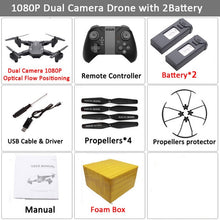 Load image into Gallery viewer, Visuo XS816 RC Drone with 50 Times Zoom WiFi FPV 4K /1080P Dual Camera Optical Flow Quadcopter Foldable Selfie Dron VS SG106 M70