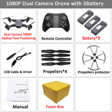 Load image into Gallery viewer, Visuo XS816 RC Drone with 50 Times Zoom WiFi FPV 4K /1080P Dual Camera Optical Flow Quadcopter Foldable Selfie Dron VS SG106 M70