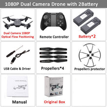 Load image into Gallery viewer, Visuo XS816 RC Drone with 50 Times Zoom WiFi FPV 4K /1080P Dual Camera Optical Flow Quadcopter Foldable Selfie Dron VS SG106 M70