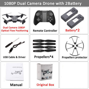 Visuo XS816 RC Drone with 50 Times Zoom WiFi FPV 4K /1080P Dual Camera Optical Flow Quadcopter Foldable Selfie Dron VS SG106 M70