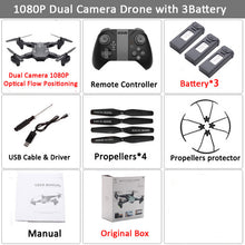 Load image into Gallery viewer, Visuo XS816 RC Drone with 50 Times Zoom WiFi FPV 4K /1080P Dual Camera Optical Flow Quadcopter Foldable Selfie Dron VS SG106 M70