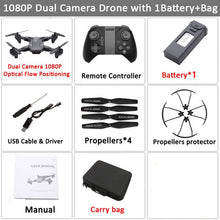 Load image into Gallery viewer, Visuo XS816 RC Drone with 50 Times Zoom WiFi FPV 4K /1080P Dual Camera Optical Flow Quadcopter Foldable Selfie Dron VS SG106 M70