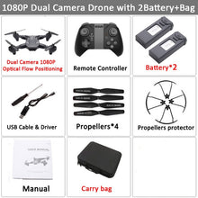 Load image into Gallery viewer, Visuo XS816 RC Drone with 50 Times Zoom WiFi FPV 4K /1080P Dual Camera Optical Flow Quadcopter Foldable Selfie Dron VS SG106 M70