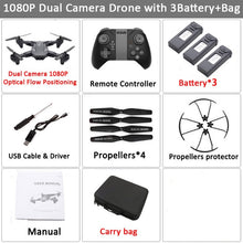 Load image into Gallery viewer, Visuo XS816 RC Drone with 50 Times Zoom WiFi FPV 4K /1080P Dual Camera Optical Flow Quadcopter Foldable Selfie Dron VS SG106 M70