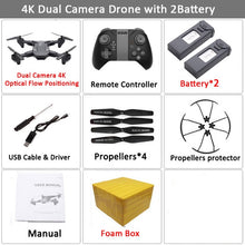 Load image into Gallery viewer, Visuo XS816 RC Drone with 50 Times Zoom WiFi FPV 4K /1080P Dual Camera Optical Flow Quadcopter Foldable Selfie Dron VS SG106 M70