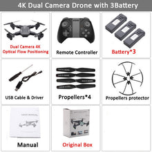 Load image into Gallery viewer, Visuo XS816 RC Drone with 50 Times Zoom WiFi FPV 4K /1080P Dual Camera Optical Flow Quadcopter Foldable Selfie Dron VS SG106 M70