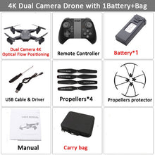 Load image into Gallery viewer, Visuo XS816 RC Drone with 50 Times Zoom WiFi FPV 4K /1080P Dual Camera Optical Flow Quadcopter Foldable Selfie Dron VS SG106 M70