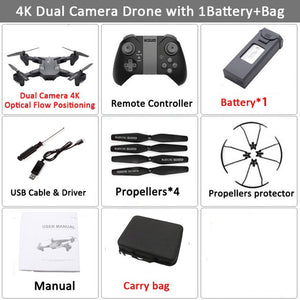 Visuo XS816 RC Drone with 50 Times Zoom WiFi FPV 4K /1080P Dual Camera Optical Flow Quadcopter Foldable Selfie Dron VS SG106 M70