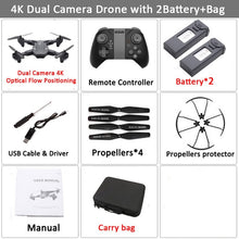 Load image into Gallery viewer, Visuo XS816 RC Drone with 50 Times Zoom WiFi FPV 4K /1080P Dual Camera Optical Flow Quadcopter Foldable Selfie Dron VS SG106 M70