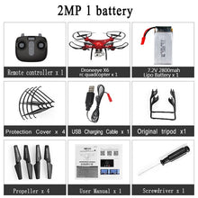 Load image into Gallery viewer, RC Drone Quadcopter With 1080P Wifi FPV Camera RC Helicopter 20-25min Flying Time Professional Dron 720p Quadcopter Drone