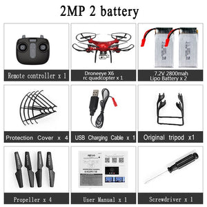 RC Drone Quadcopter With 1080P Wifi FPV Camera RC Helicopter 20-25min Flying Time Professional Dron 720p Quadcopter Drone