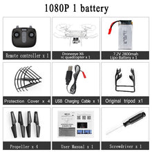 Load image into Gallery viewer, RC Drone Quadcopter With 1080P Wifi FPV Camera RC Helicopter 20-25min Flying Time Professional Dron 720p Quadcopter Drone