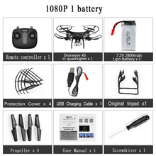 Load image into Gallery viewer, RC Drone Quadcopter With 1080P Wifi FPV Camera RC Helicopter 20-25min Flying Time Professional Dron 720p Quadcopter Drone