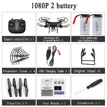 Load image into Gallery viewer, RC Drone Quadcopter With 1080P Wifi FPV Camera RC Helicopter 20-25min Flying Time Professional Dron 720p Quadcopter Drone