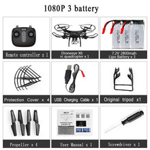 Load image into Gallery viewer, RC Drone Quadcopter With 1080P Wifi FPV Camera RC Helicopter 20-25min Flying Time Professional Dron 720p Quadcopter Drone