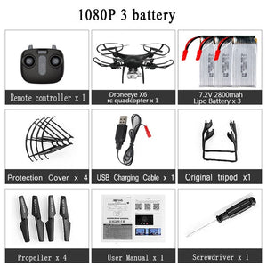 RC Drone Quadcopter With 1080P Wifi FPV Camera RC Helicopter 20-25min Flying Time Professional Dron 720p Quadcopter Drone