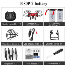 Load image into Gallery viewer, RC Drone Quadcopter With 1080P Wifi FPV Camera RC Helicopter 20-25min Flying Time Professional Dron 720p Quadcopter Drone