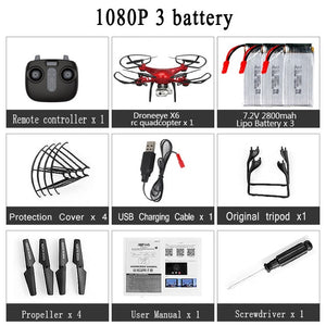 RC Drone Quadcopter With 1080P Wifi FPV Camera RC Helicopter 20-25min Flying Time Professional Dron 720p Quadcopter Drone