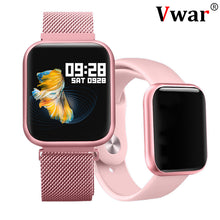 Load image into Gallery viewer, Vwar P80 Full Touch Screen IP68 Waterproof Smart Watch for iPhone Xiaomi Apple Phone Heart Rate Monitoring Women Men Smartwatch