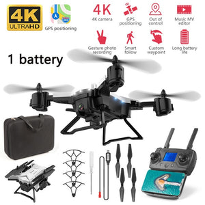 5G GPS RC Drone With HD 4K Camera Wide Angle WIFI FPV Quadcopter MV Editor Helicopter Gesture Photo Foldable Portable Dron