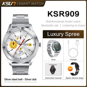 KSUN KSR909 Smart Watch IP68 Waterproof 1.3 Full Round HD Screen ECG Detection Changeable Smartwatch 4G Reloj Smart Bracelet