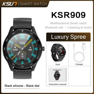 KSUN KSR909 Smart Watch IP68 Waterproof 1.3 Full Round HD Screen ECG Detection Changeable Smartwatch 4G Reloj Smart Bracelet