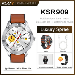 KSUN KSR909 Smart Watch IP68 Waterproof 1.3 Full Round HD Screen ECG Detection Changeable Smartwatch 4G Reloj Smart Bracelet