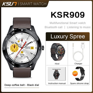 KSUN KSR909 Smart Watch IP68 Waterproof 1.3 Full Round HD Screen ECG Detection Changeable Smartwatch 4G Reloj Smart Bracelet