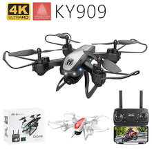 Load image into Gallery viewer, Drone KY909 HD 4K WiFi video live fpv drone light flow keep height quad-axis aircraft one-button take-off drone with camera