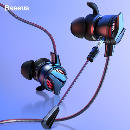 Baseus In-Ear Earphone 3.5mm Jack Type C Wired Headset for PUBG Gamer Gaming Headphones Hi-Fi Earbuds With Microphone Detachable