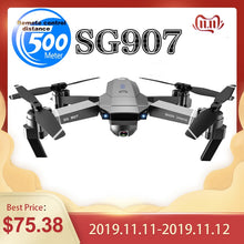 Load image into Gallery viewer, SG907 Quadcopter GPS Drone with 4K HD Dual Camera Wide Angle Anti-shake WIFI FPV RC Foldable Drones Professional GPS Follow Me