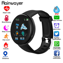 Load image into Gallery viewer, D18 Bluetooth Smart Watch Men Women Blood Pressure Smartwatch Sport Tracker Pedometer 116 Plus Smart Watches For Android IOS A2