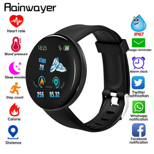 D18 Bluetooth Smart Watch Men Women Blood Pressure Smartwatch Sport Tracker Pedometer 116 Plus Smart Watches For Android IOS A2