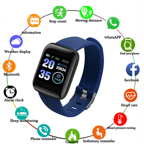 New Smart Watch Men Women Heart Rate Monitor Blood Pressure Fitness Tracker Smartwatch Sport Watch for ios android +BOX