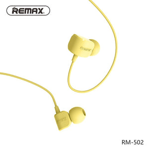 Remax RM-502 Stereo Music headphones with HD Mic in-ear 3.5mm wired Earphone For iphone Xiaomi Samsung Noise reduce headphone