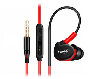 Fonge Waterproof Earphones In Ear Earbuds HIFI Sport Headphones Bass Headset with Mic for xiaomi Galaxy s6 smart phones