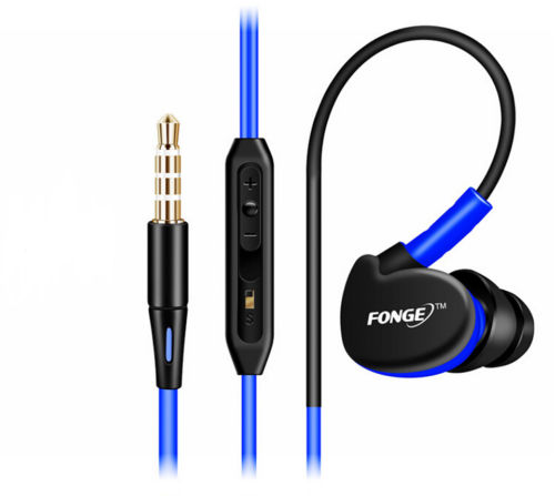 Fonge Waterproof Earphones In Ear Earbuds HIFI Sport Headphones Bass Headset with Mic for xiaomi Galaxy s6 smart phones