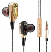 Load image into Gallery viewer, Fashion Double Unit Drive In Ear Wired Earphone Stereo Bass Subwoofer Headphone for phone DJ mp3 Sport Earphones Headset Earbuds