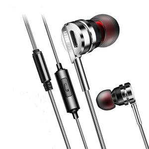 Earphone Headphones PTM D05 Metal Stereo Headset With Mic Earphones Noise Cancelling auriculares Earbud for phone Xiaomi Music