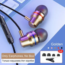 Load image into Gallery viewer, TOMKAS Wired Earbuds Headphones 3.5mm In Ear Earphone Earpiece With Mic Stereo Headset 5 Color For Samsung Xiaomi Phone Computer