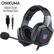 Load image into Gallery viewer, ONIKUMA K8 PS4 Headset casque Wired PC Gamer Stereo Gaming Headphones with Microphone LED Lights for XBox One/Laptop Tablet