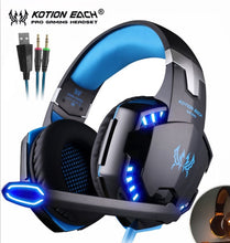 Load image into Gallery viewer, KOTION EACH Gaming Headset Deep Bass Stereo Game Headphone with Microphone LED Light for PS4 PC Laptop+Gaming Mouse+Mice Pad